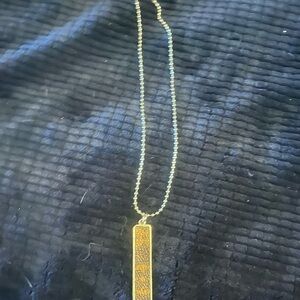 Upcycled Elegant silver Bar Pendant Necklace
